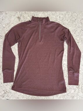 Women’s Long Sleeve Quarter-Zip Performance Top — Burgundy
